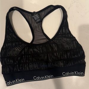 Calvin Klein Underwear Black Mesh Sports Bra